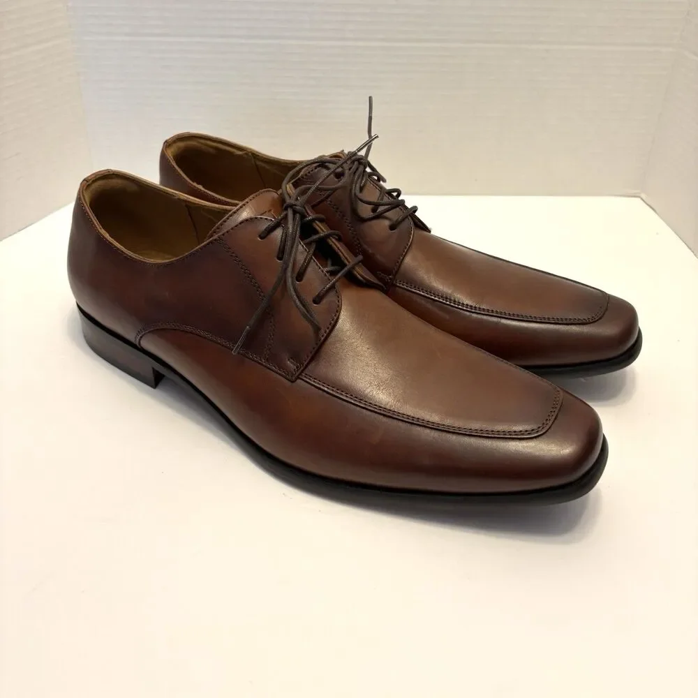 Florsheim Men's Flex Sole Brown Cognac Dress Shoes 13D Lace Up Comfort NWOB